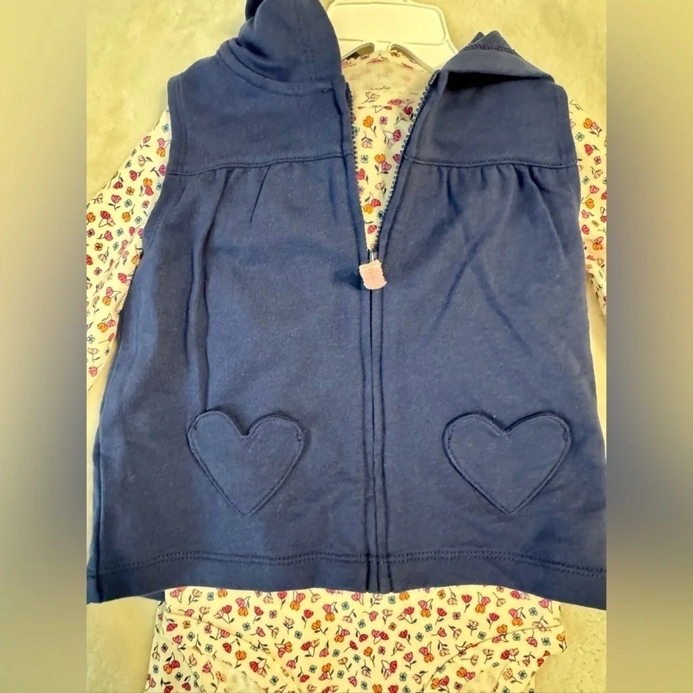 Carter's Baby 3-Piece Floral Little Vest Set 18 months